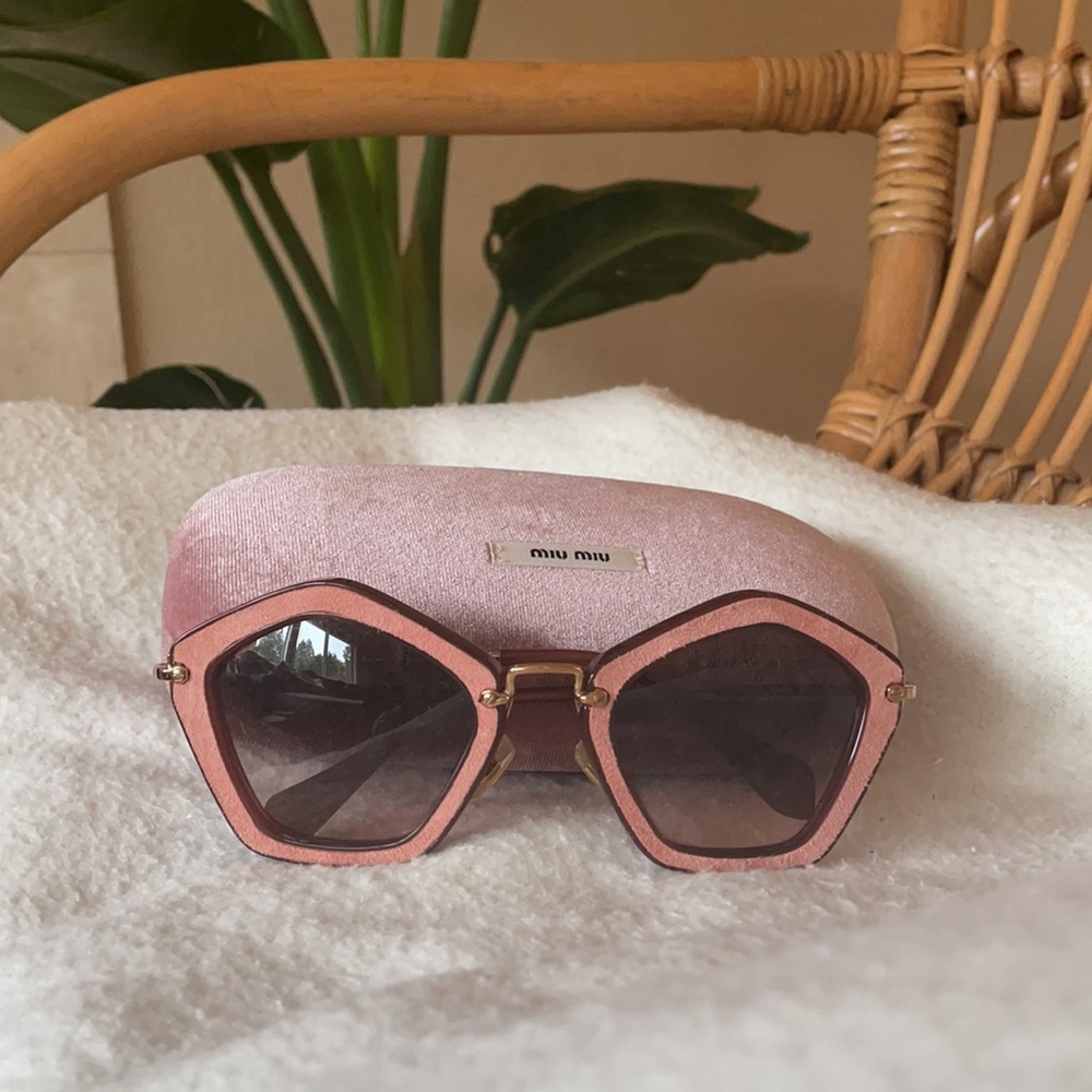 Miu Miu | ‘Culte Collection’ Geometric Sunglasses | Pink